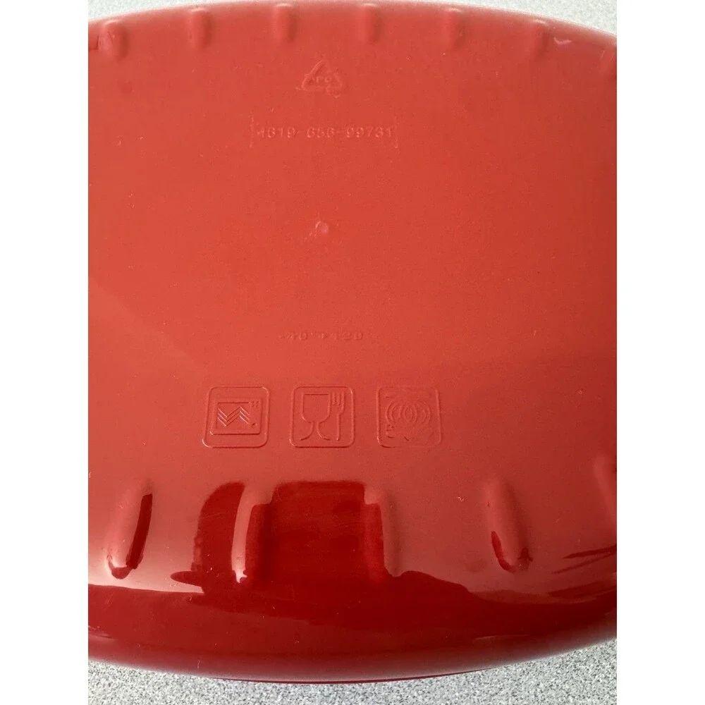 KitchenAid Red Microwave Steamer Cooker 3 Piece Set w/ Lid & Basket 13.5”